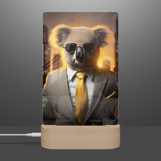 Lampa koala v obleku