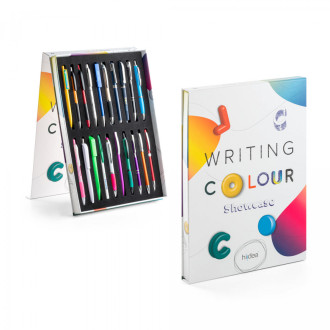 COLOUR WRITING SHOWCASE. Vzorník s 20 barevnými kuličkovými pery