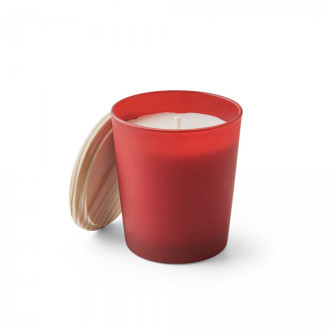 DUVAL. Aromatická svíčka ve skleněném kalíšku s dřevěným víčkem