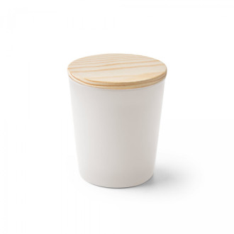 DUVAL. Aromatická svíčka ve skleněném kalíšku s dřevěným víčkem