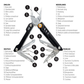 Multifunkční nůž Excalibur s kleštěmi