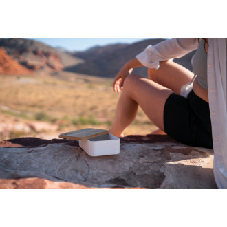 Krabička na jídlo z RCS recykl. plastu s bambusovým víkem