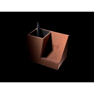 Korkový stojánek na pera s bezdrátovou nabíječkou 5W