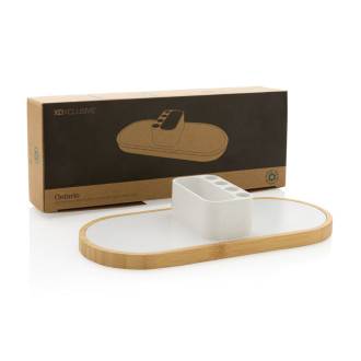 Bezdrátová nabíječka Ontario 10W z RCS rec. plastu a bambusu