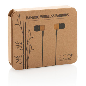 Bambusová bezdrátová sluchátka do uší