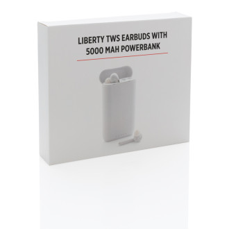 TWS sluchátka Liberty s powerbankou 5 000 mAh