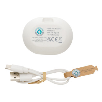 TWS sluchátka z RCS recyklovaného plastu