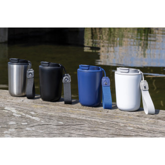 Termohrnek Cuppa z RCS recykl. nerezové oceli s lanyardem