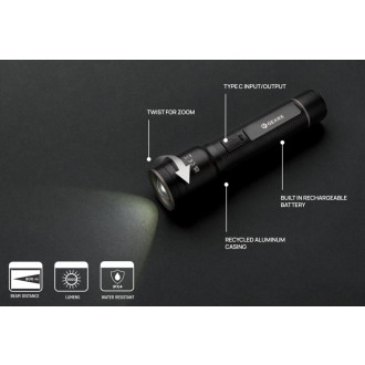 Profesionální USB svítilna Gear X z RCS recykl. hliníku