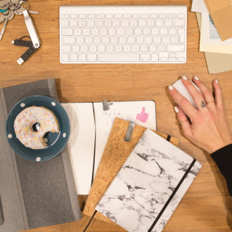 Poznámkový blok A5 s bambusovým perem se stylusem