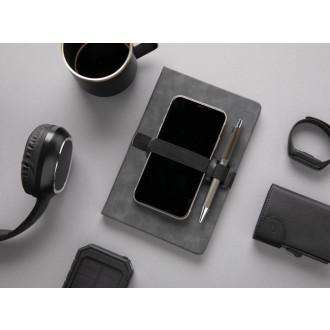 Prémiový PU poznámkový blok A5 s prostorem na telefon a pero