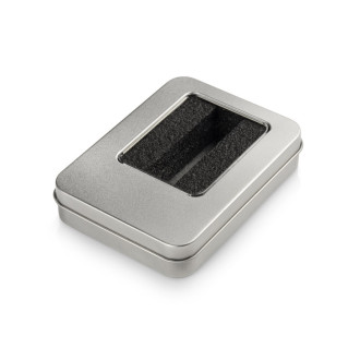 Velká kovová krabička s vložkou na větší flash disk