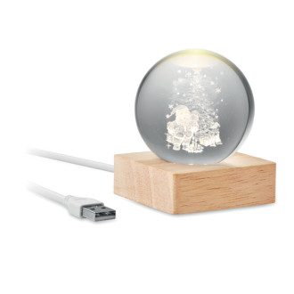 SANTA LIGHT, Vánoční křišťálová LED koule