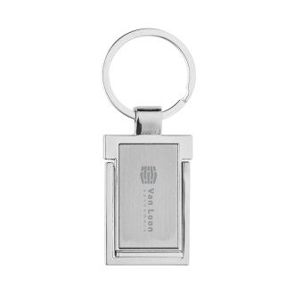 Klíčenka se stojánkem na telefon z RCS recykl. slitiny zinku