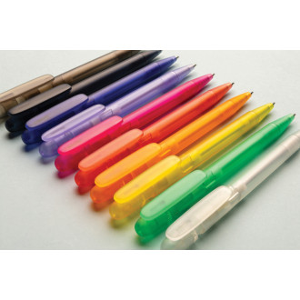 Průhledné pero Devin z GRS recykl. ABS