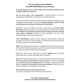 INFINITEBOOK PLAIN A5. Nekonečná kniha s flexibilním obalem a 15 obyčejnými tabulovými stránkami