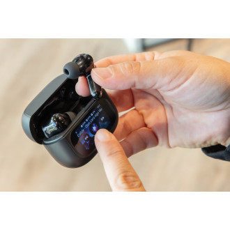 Sluchátka Airtune RCS z recykl. plastu ANC s displejem