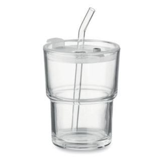 SIP, Skleněný kelímek s brčkem 400ml