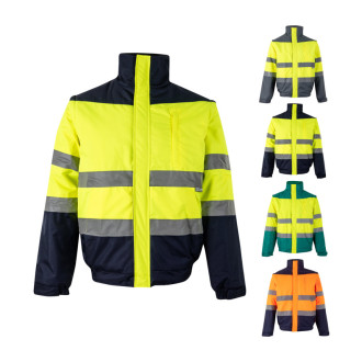 VL JUPITER LARGE. Dvoubarevná vycpaná bunda (180 g/m²) z polyesteru (100 %) s PU zátěrem
