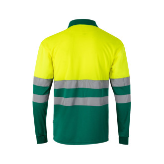 VL VULCAN. Dvoubarevná polokošile z ptačí perspektivy (160 g/m²) s dlouhým rukávem, z polyesteru (100 %)