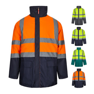 VL JUNO LARGE. Dvoubarevná parka 4v1 (180g/m²), z polyesteru (100%) s PU zátěrem