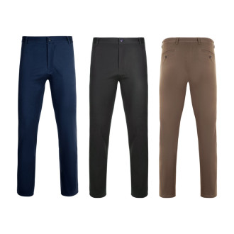 VL VISHNU. Unisex elastické chino kalhoty (260 g/m²), bavlna (98 %) a elastan (2 %)