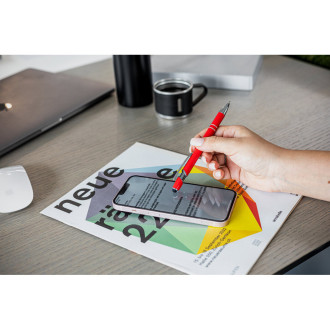 NEIL. Kuličkové pero s tělem z recyklovaného hliníku (100% rAL) a dotykovým hrotem