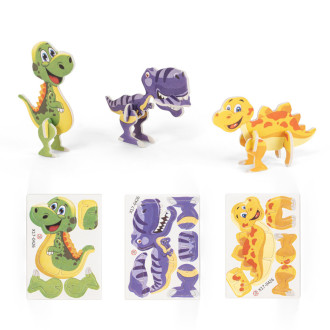 DINOSAURUS. 3D puzzle z papíru a EVA ve tvaru dinosaura