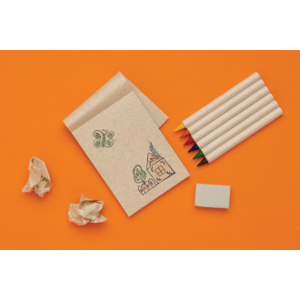 Sada 6ks barevných nekonečných tužek se zápisníkem Micki GRS