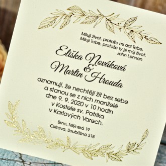 Svatební oznámení FO1212