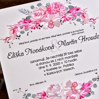 Svatební oznámení FO1218
