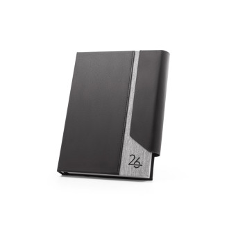 AUSTEN A5. Diář A5 z recyklovaného PU a 300D PET
