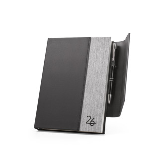 AUSTEN A5. Diář A5 z recyklovaného PU a 300D PET