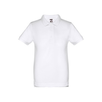 THC ADAM KIDS WH II. Dětské polo tričko s krátkým rukávem (unisex). Bílá barva