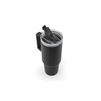 JOYNER XL. Velký cestovní hrnek z nerezové oceli (91 % recyklovaný) s vakuově izolovanou dvojitou stěnou a matným povrchem 1300 ml