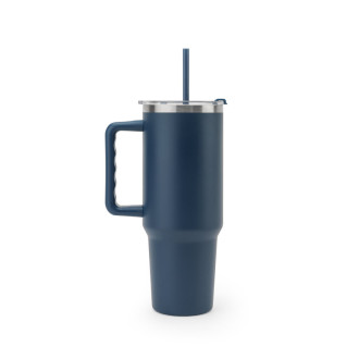 JOYNER XL. Velký cestovní hrnek z nerezové oceli (91 % recyklovaný) s vakuově izolovanou dvojitou stěnou a matným povrchem 1300 ml