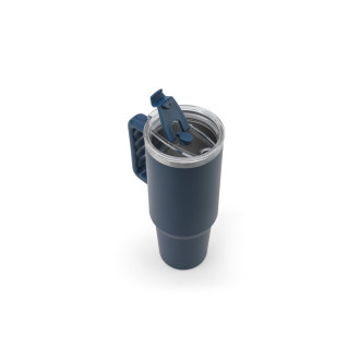 JOYNER XL. Velký cestovní hrnek z nerezové oceli (91 % recyklovaný) s vakuově izolovanou dvojitou stěnou a matným povrchem 1300 ml