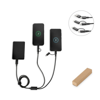BERTOZZI. Superrychlý USB kabel 6 v 1 vyrobený z hliníku a recyklovaného PET