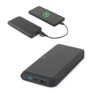 BECKER 10. Powerbanka 10 000 mAh z recyklovaného ABS (100% rABS) s 15W superrychlou bezdrátovou nabíječkou