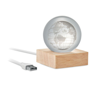 GLOBE LIGHT, Skleněný globus s LED