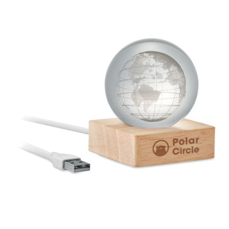 GLOBE LIGHT, Skleněný globus s LED