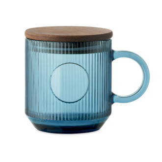 VITRIO MUG, Žebrovaný skleněný hrnek 300ml