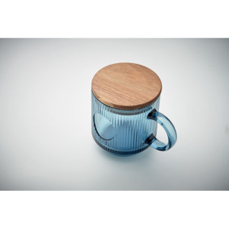 VITRIO MUG, Žebrovaný skleněný hrnek 300ml
