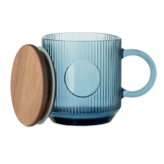 VITRIO MUG, Žebrovaný skleněný hrnek 300ml