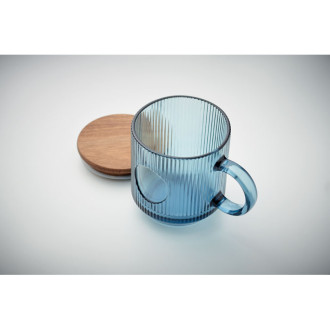 VITRIO MUG, Žebrovaný skleněný hrnek 300ml