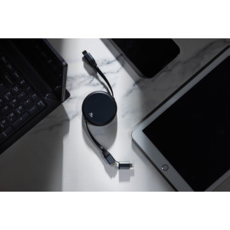 Recyklovaný hliníkový zatahovací 2v1 kabel 240W Terra z RCS