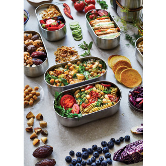 Nerezový dvojitý Bento box Black+Blum