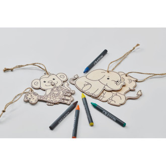 THEZOO, Sada 4 dřevěných visaček