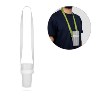 SWINDON. SADA Šňůrka na krk SUBLIMAČNÍ Dlouhá II (20 mm) Duo se sublimačním elastickým držákem na kelímky
