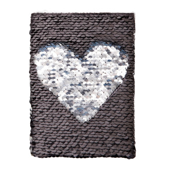 SEQUIN zápisník s linkovanými stranami, černá